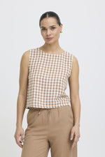 Falakka button top woodsmoke check