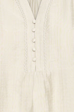 Ikaia v-neck blouse birch melange