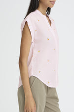 Isilas shirt wit-roze appelsien