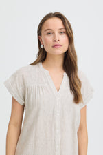 Izola dress vetiver stripe