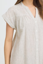 Izola dress vetiver stripe