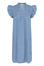 Kashe frill dress light denim