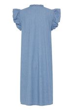 Kashe frill dress light denim