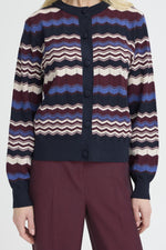 Morla pointelle cardigan zigzag
