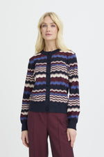 Morla pointelle cardigan zigzag