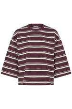 Pelda 3/4 tee fig stripe