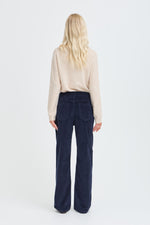 Dasik straight pants corduroy dark sapphire