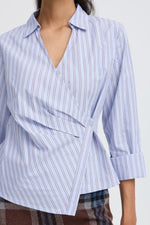 Hene wrap shirt chambray