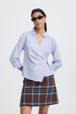Hene wrap shirt chambray