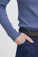Tone rib t-shirt blue horizon