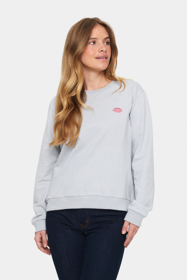 Fanile sweat pearl grey (laatste: L!)