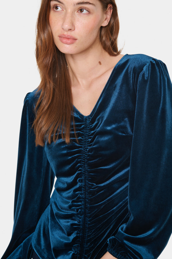 Heba blouse velvet titan