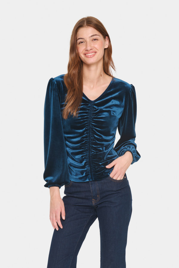 Heba blouse velvet titan