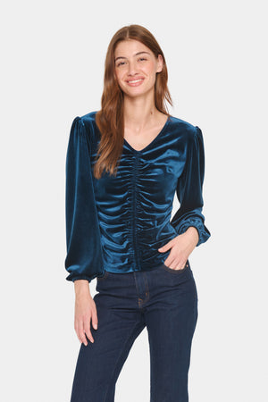 Heba blouse velvet titan