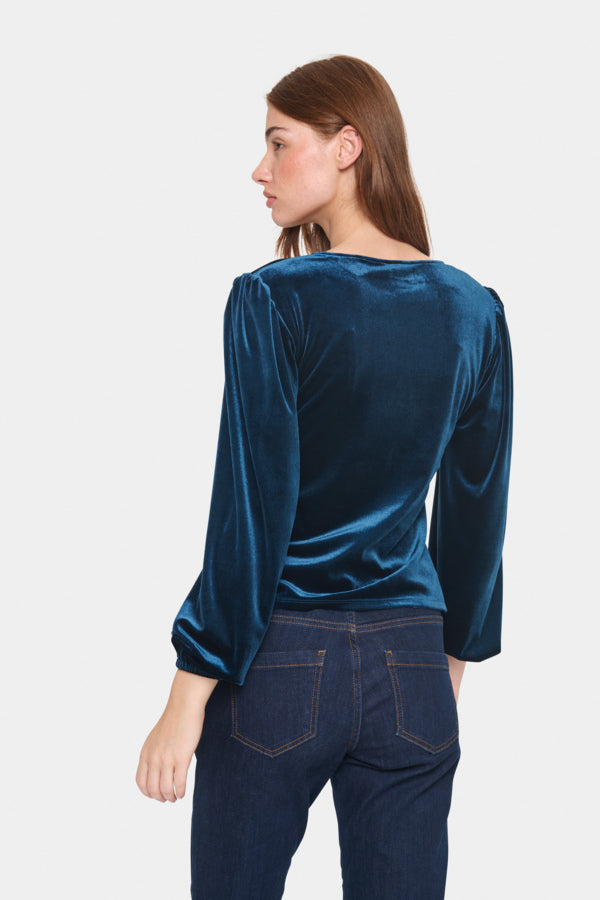 Heba blouse velvet titan