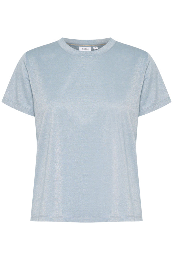 Haga glitter t-shirt taupe of lichtblauw