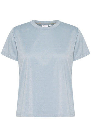 Haga glitter t-shirt taupe of lichtblauw