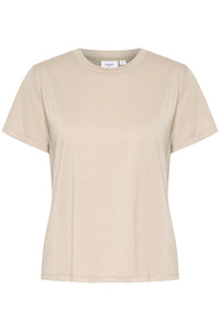 Haga glitter t-shirt taupe of lichtblauw