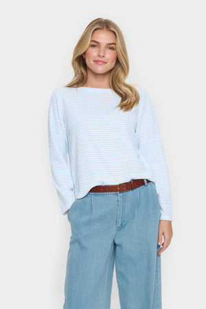 Jara t-shirt airy blue stripe