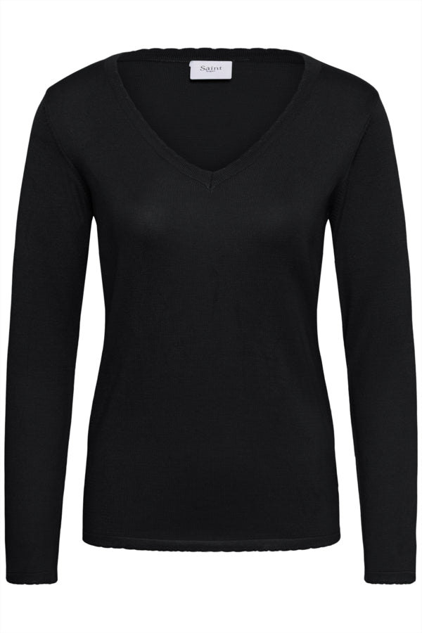 Mila v-neck pull zwart