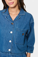 Kayo denim shirt jacket medium blue