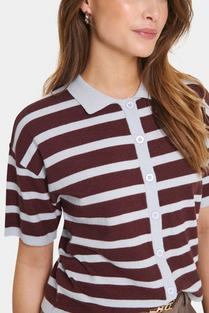 Likam polo striped chocolate
