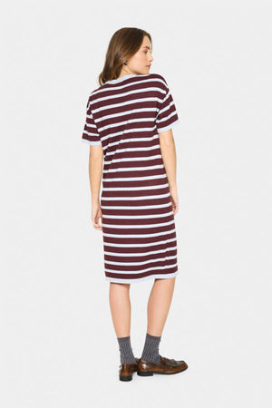 Likam knit dress striped chocolate
