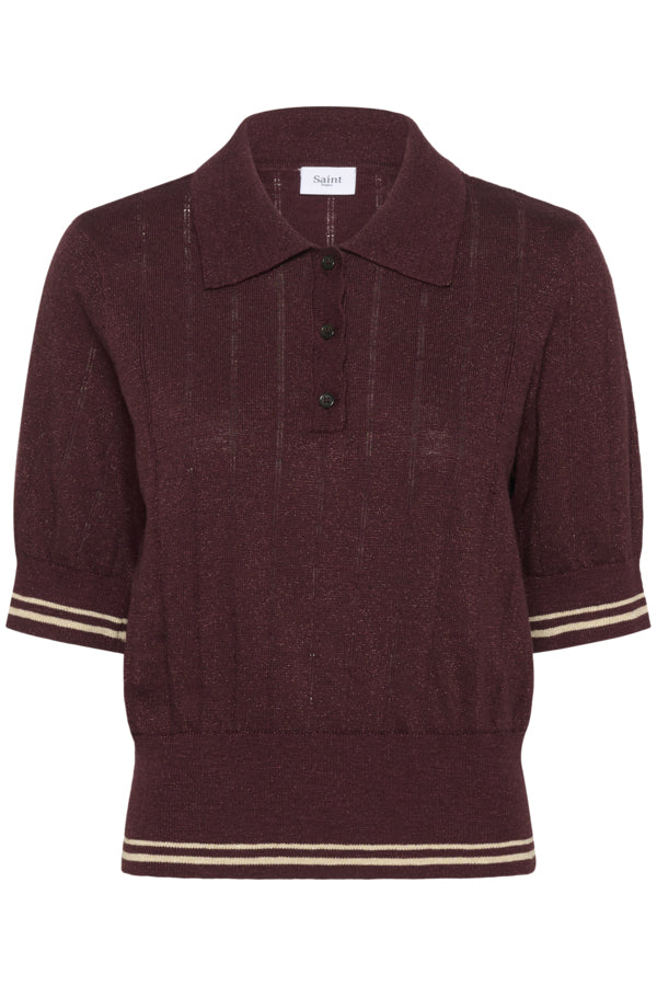 Leslie polo lurex decadent chocolate