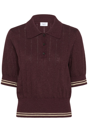Leslie polo lurex decadent chocolate