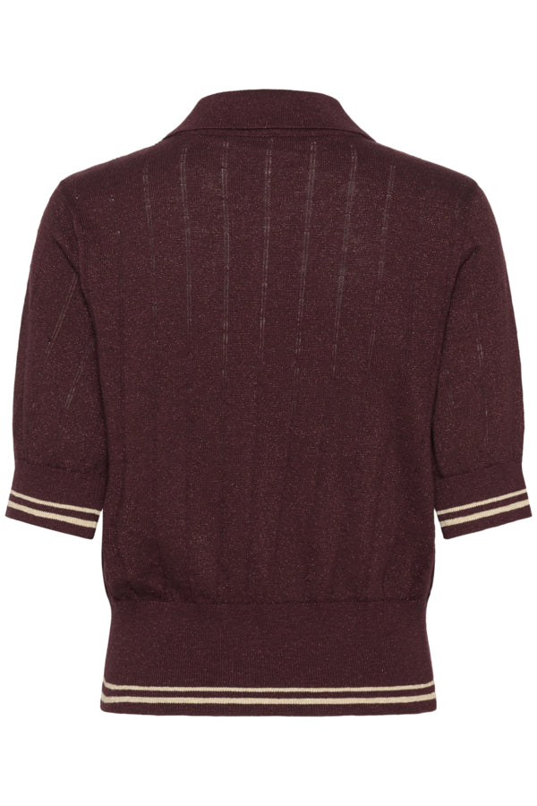 Leslie polo lurex decadent chocolate