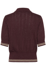Leslie polo lurex decadent chocolate