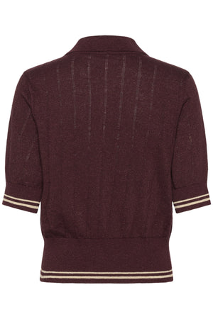 Leslie polo lurex decadent chocolate