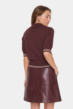 Leslie polo lurex decadent chocolate