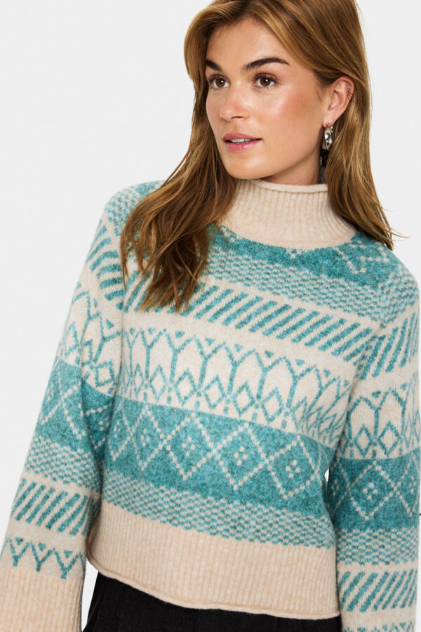 Micha rollneck pull aqua haze