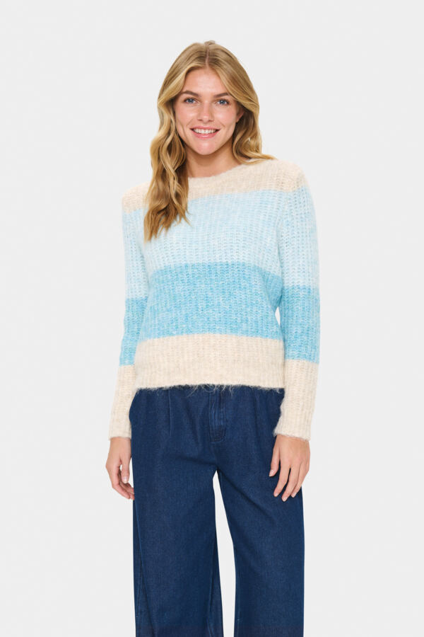 Mandy pullover aqua haze melange