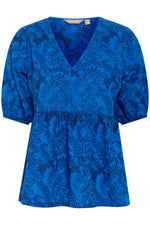 Taylar peplum blouse victoria blue