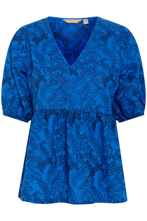 Taylar peplum blouse victoria blue