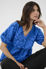 Taylar peplum blouse victoria blue