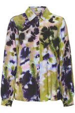 Justine Gally shirt green/blue abstract