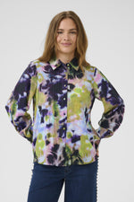 Justine Gally shirt green/blue abstract