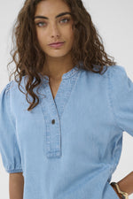 Berteline arpa dress light blue denim
