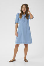 Berteline arpa dress light blue denim
