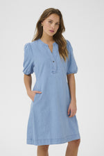 Berteline arpa dress light blue denim