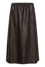 Lilli PU skirt coffee bean