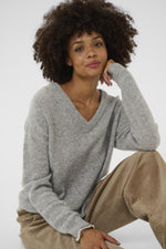 Asima pullover mid grey melange