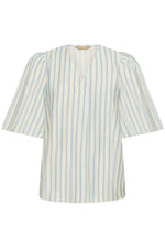Antomine blouse blue white stripe
