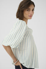 Antomine blouse blue white stripe