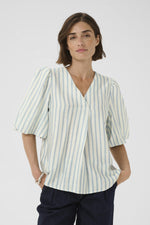 Antomine blouse blue white stripe