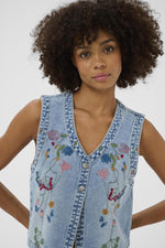 Tiala embroidery waistcoat