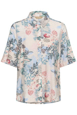Lotus Greece shirt blue leaf